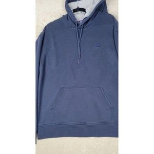 Champion Men's Hoodie Dark Blue Hooded Sweatshirt Drawsting Size Large
